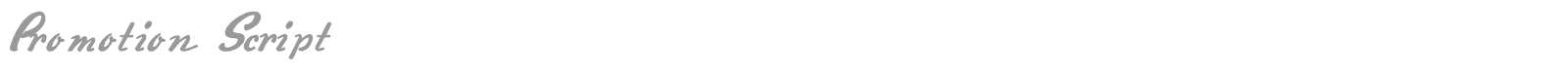 Promotion Script font preview